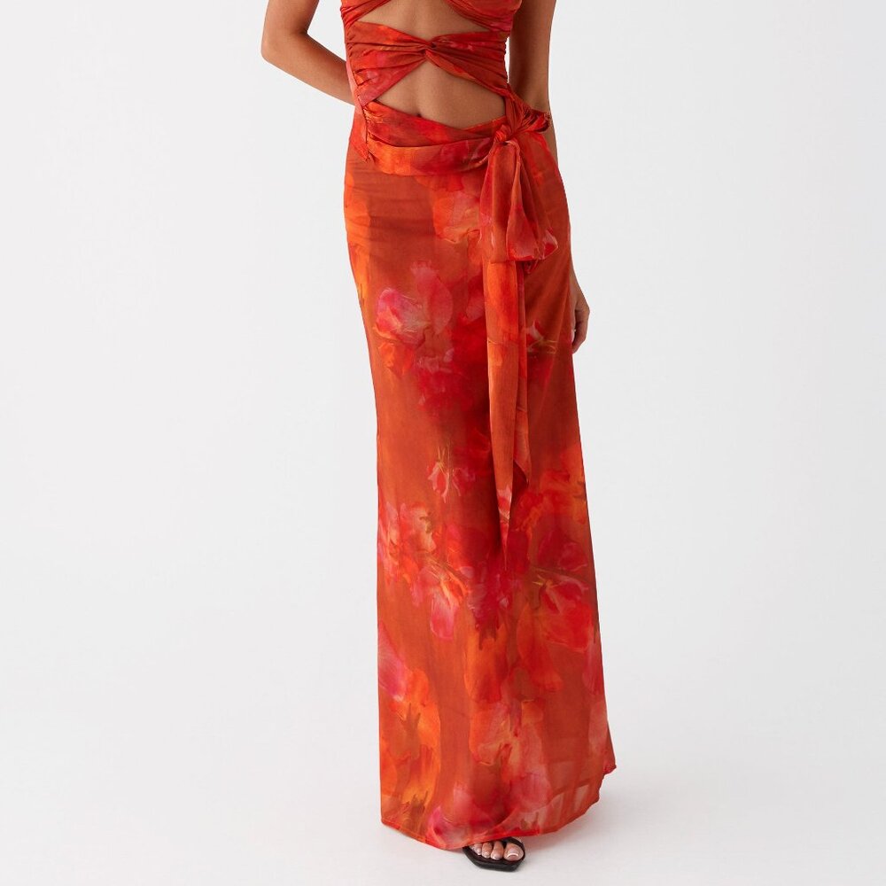 NEW W/ TAGS - Peppermayo Roame Maxi Skirt - Amber/Orange/Red